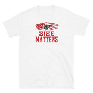 Size Matters AR-15 Shirt Red by Gun Apparel Co.