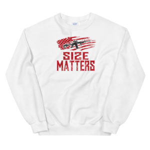 Size Matters AR-15 Sweatshirt Red by Gun Apparel Co.